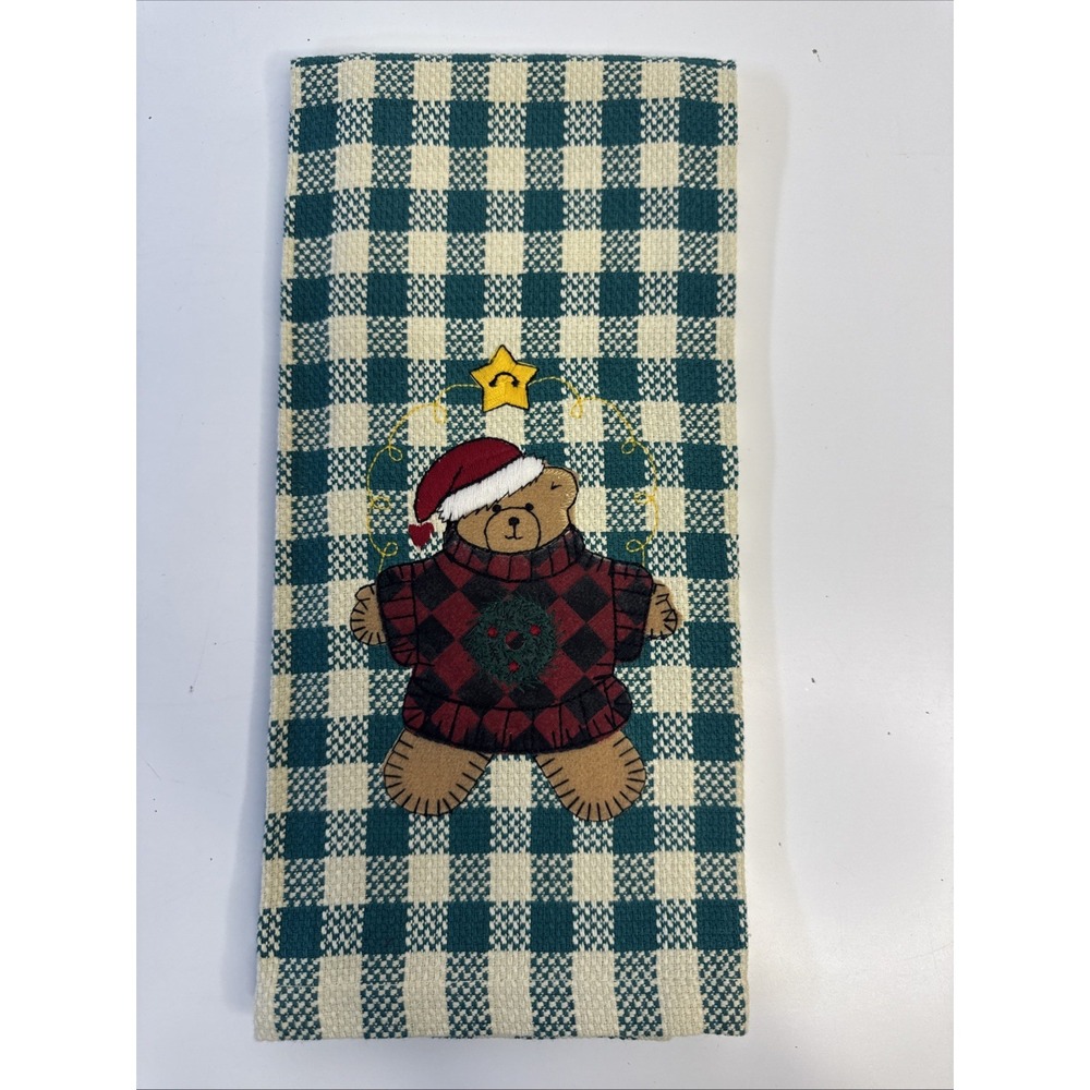 Vintage Royal Terry Kitchen Towel Christmas Teddy Bear 1990s